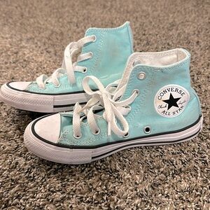 Teal Kids Hightop Converse Size 12.5